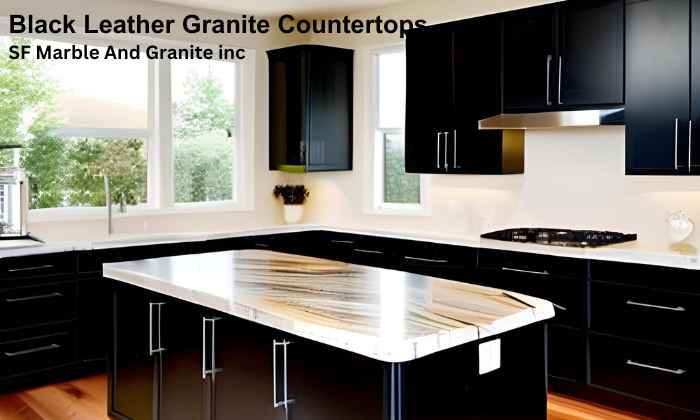 Black Leather Granite Countertops