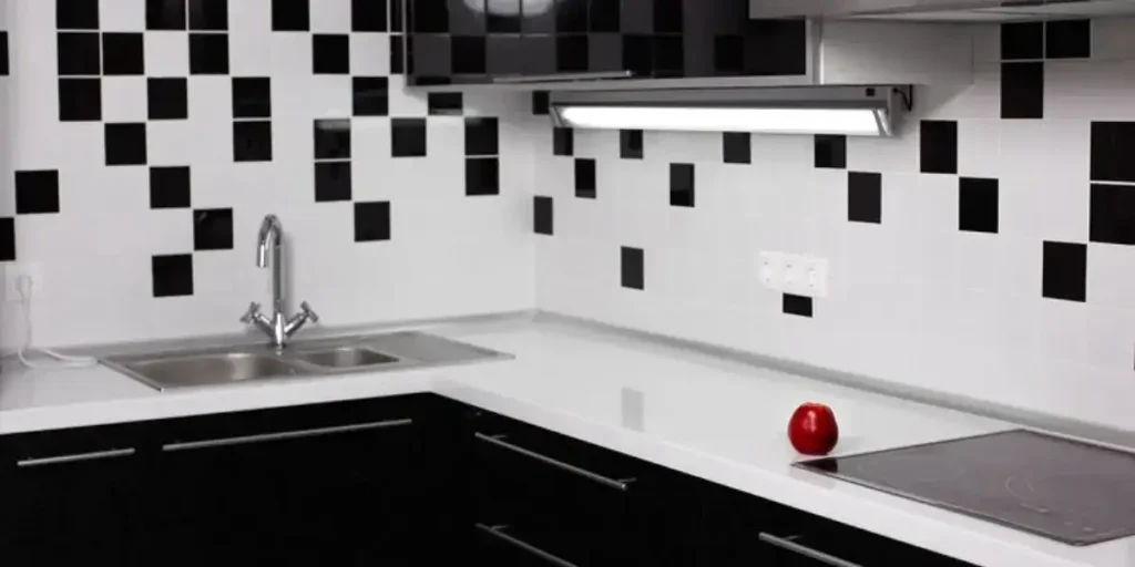 modern black kitchen island