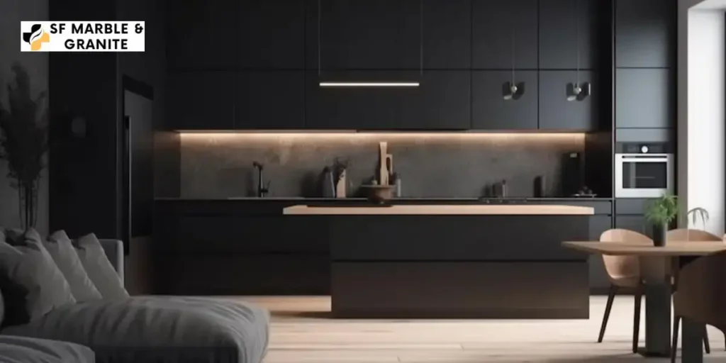 modern luxury black kitchen