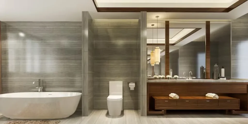 modern marble bathroom