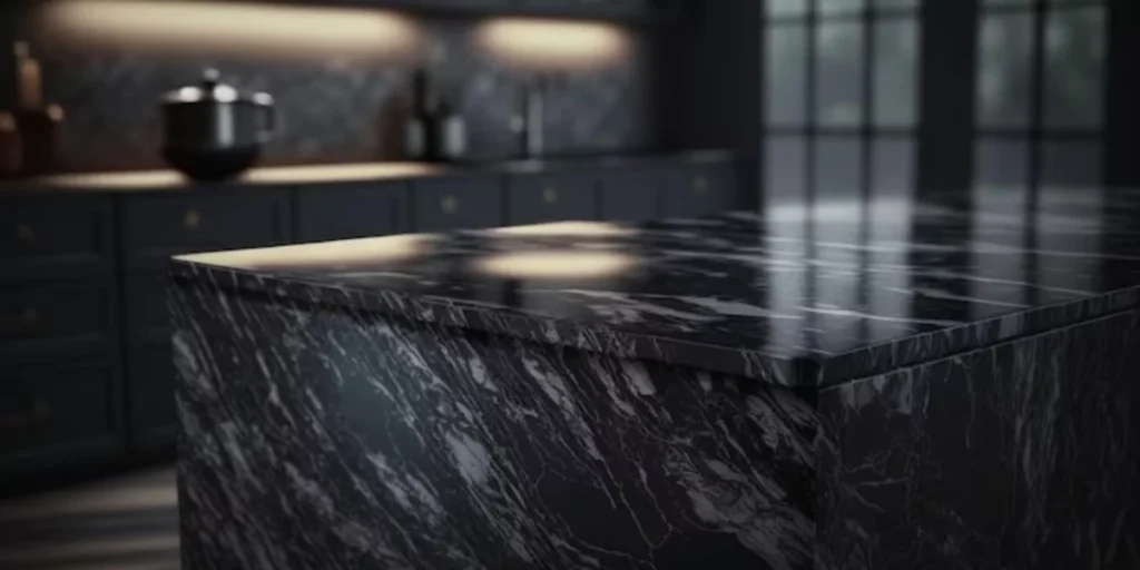 black granite countertops