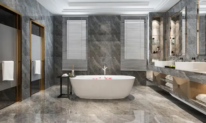 marble tile bathroom