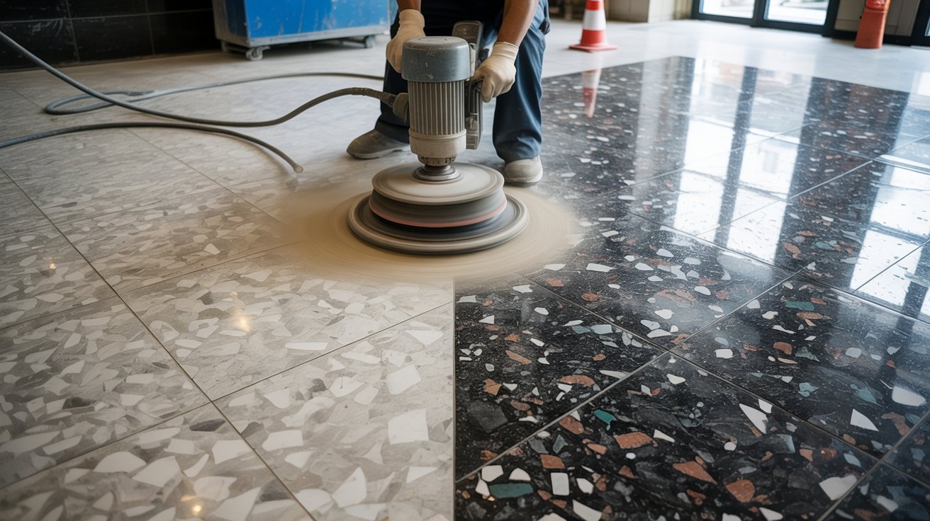 terrazzo floor polish