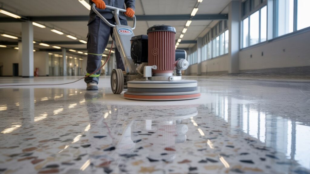 terrazzo floor polishing