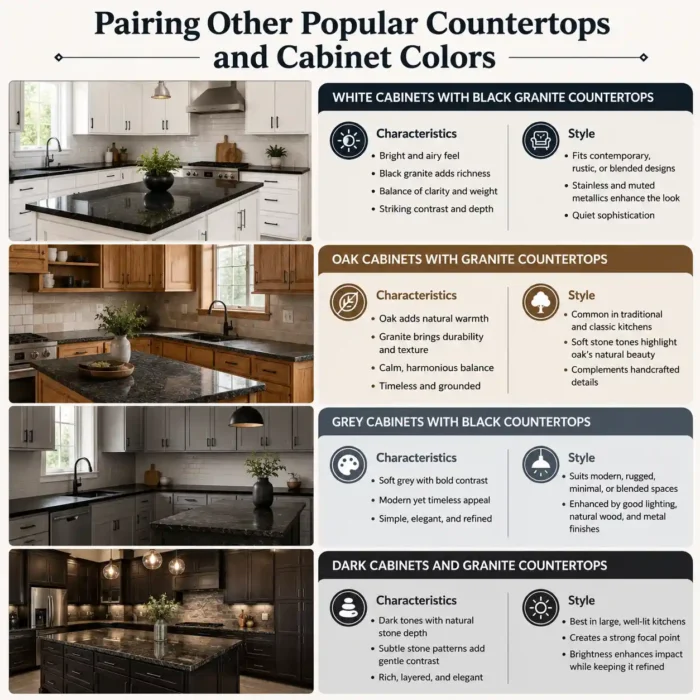Pairing Other Popular Countertops and Cabinet Colors