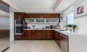 walnut kitchen cabinets