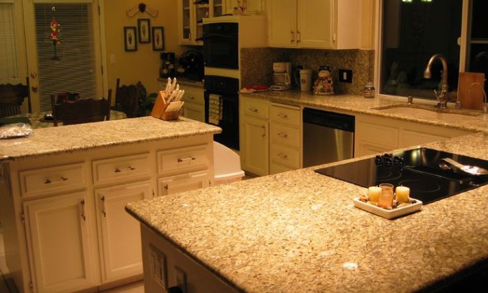 Gold granite countertops