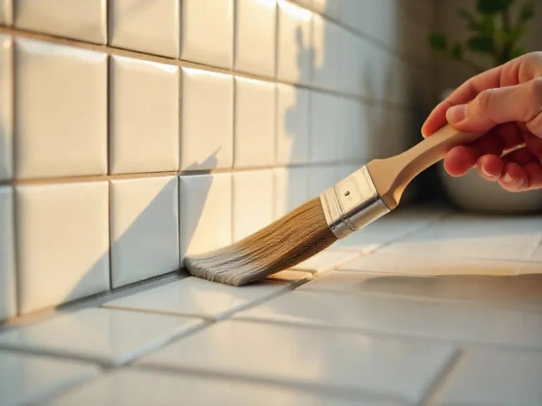 Painting tile backsplash