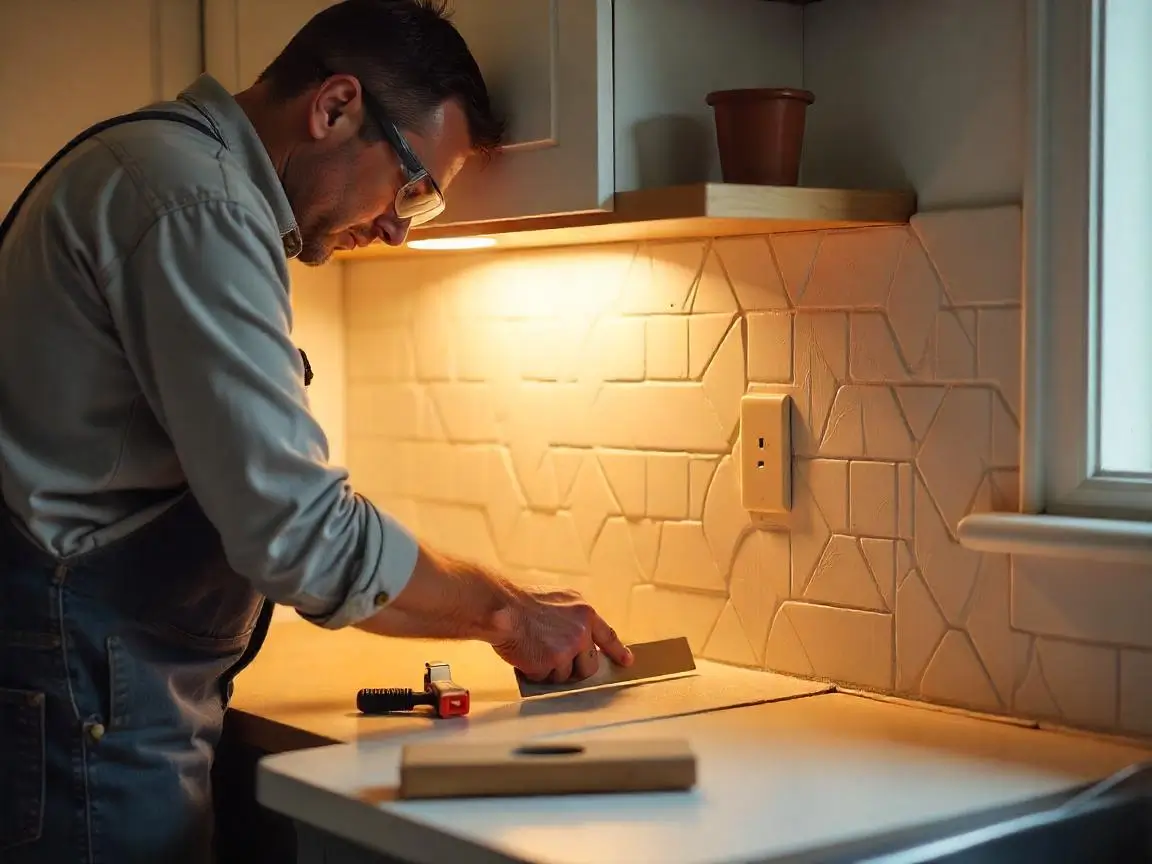 How to Install a Herringbone Backsplash?