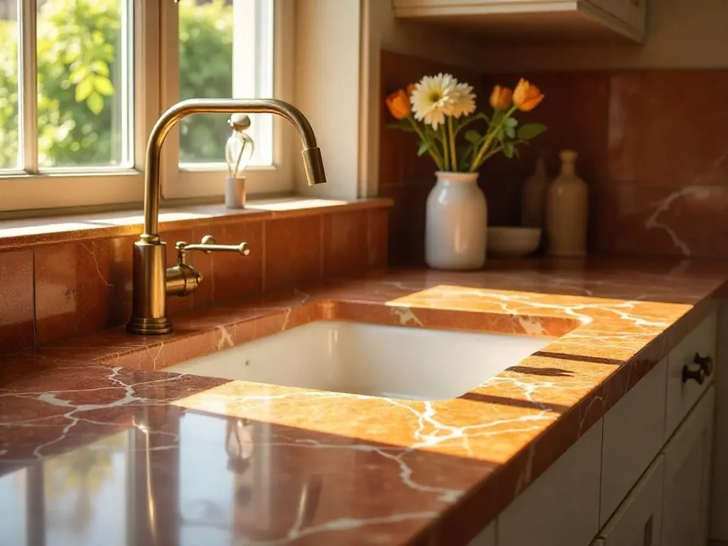 Rainforest brown marble tile