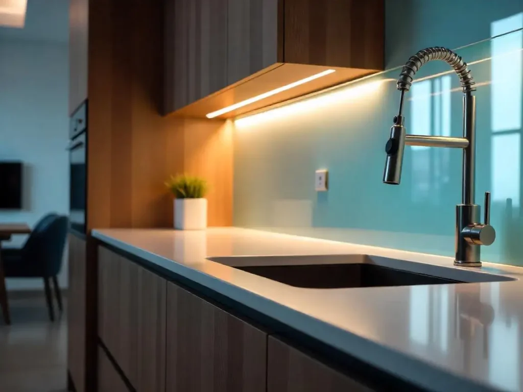 Tile edge led strip light channel