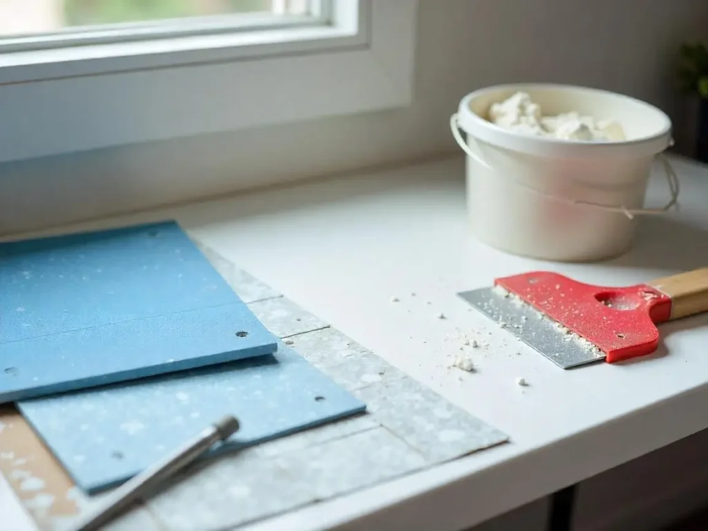Backerboard for tile backsplash