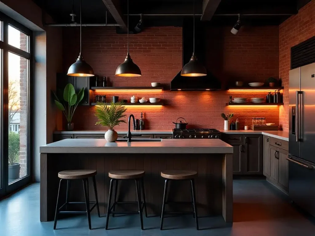 Brick as a backsplash