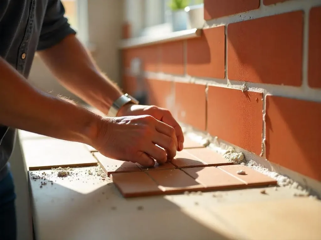 Brick backsplashes for kitchens