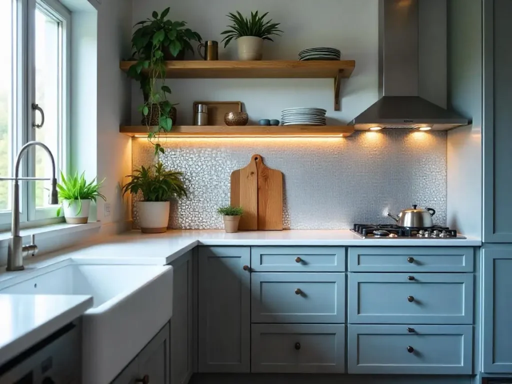 Kitchen backsplash for grey cabinets