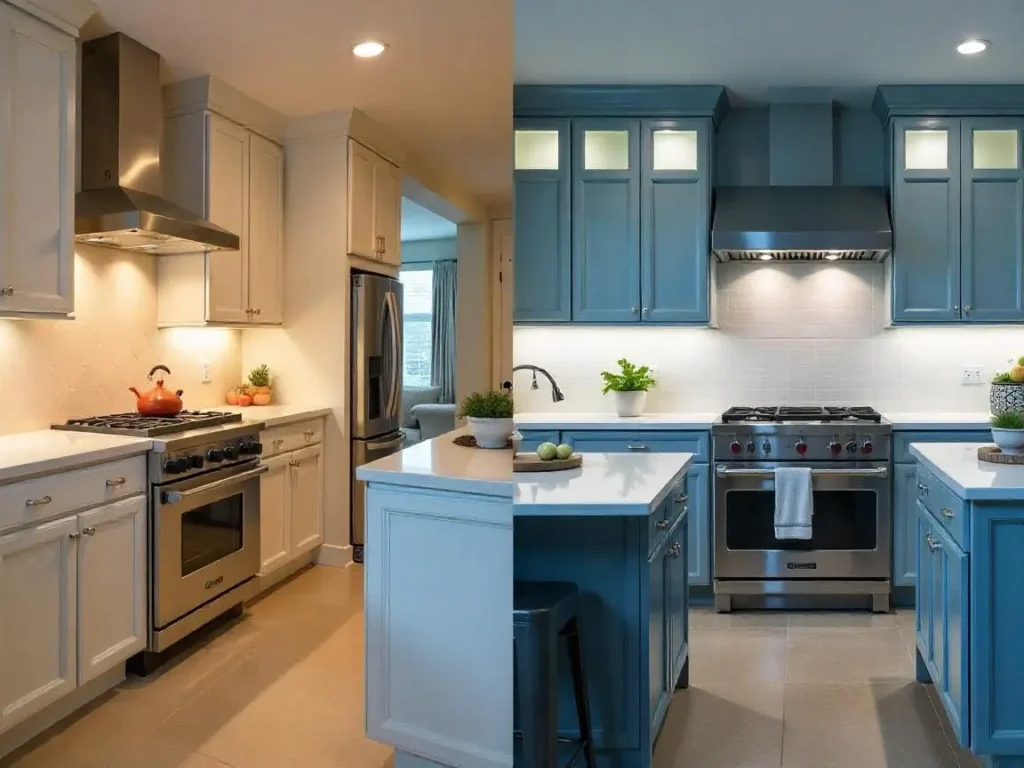 Travertine tile backsplash kitchen