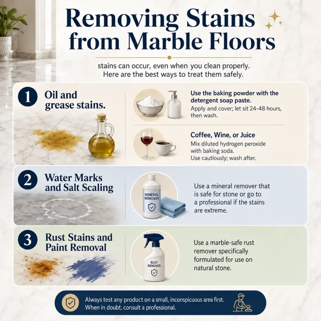 Removing Stains from Marble Floors