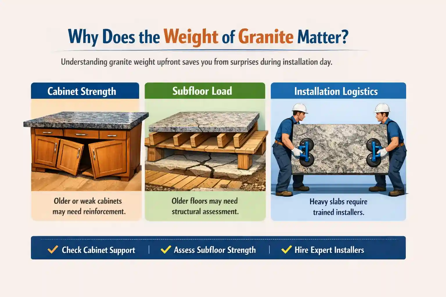 How Heavy Are Granite Countertops