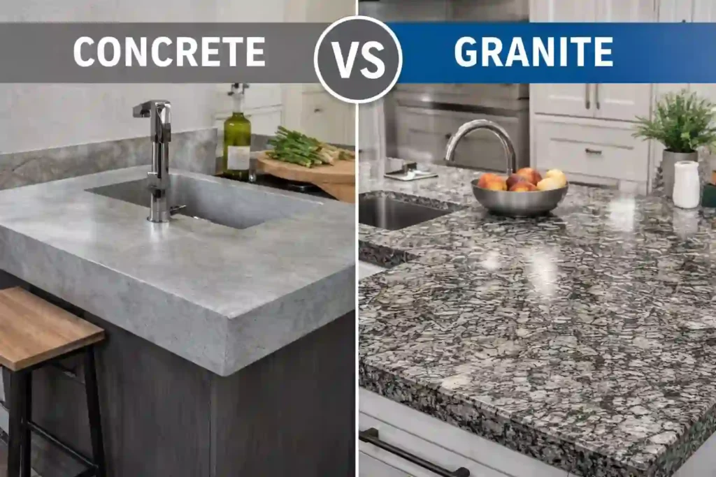 Concrete vs Granite Countertops