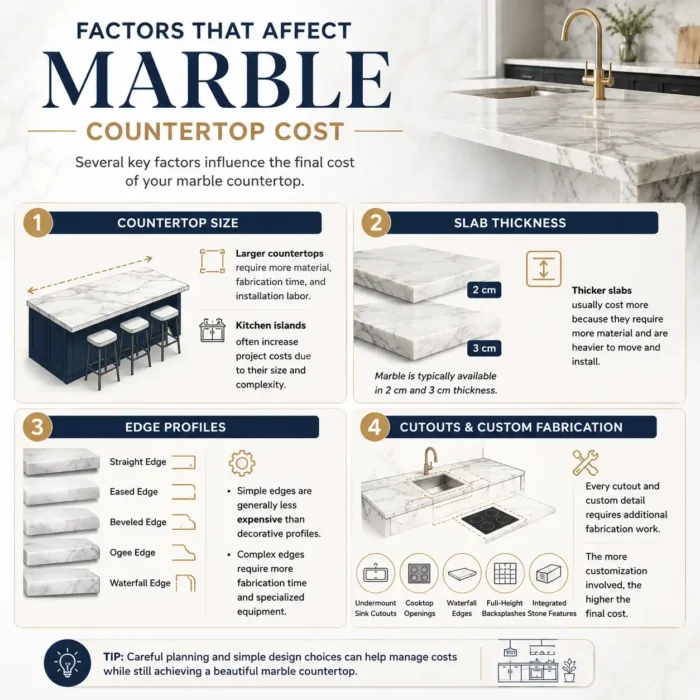 Factors That Affect Marble Countertop Cost