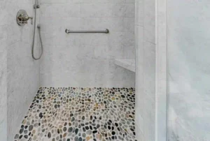 how to clean pebble shower floor