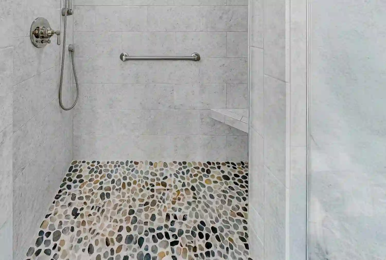 how to clean pebble shower floor