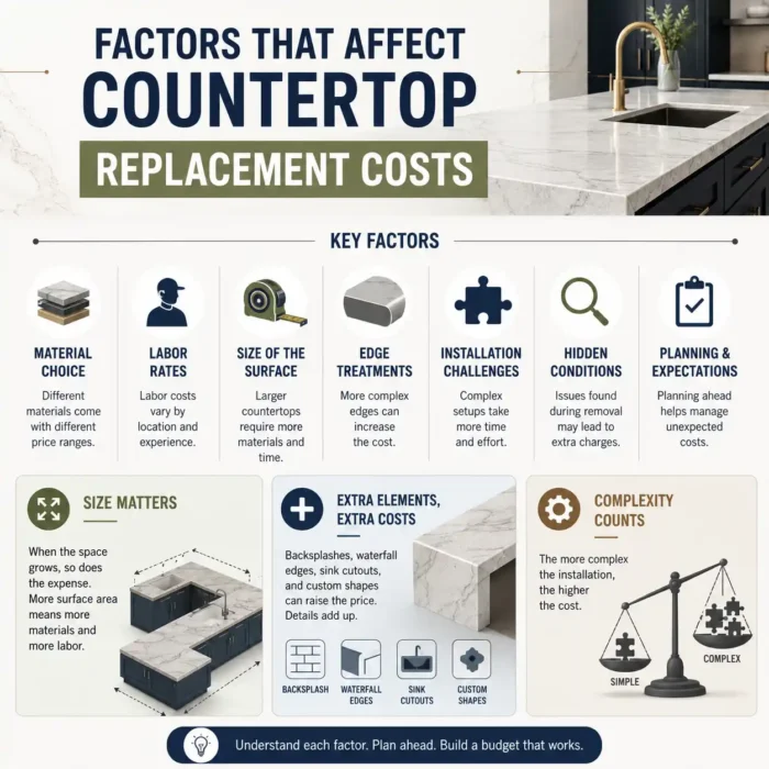 Factors That Affect Countertop Replacement Costs