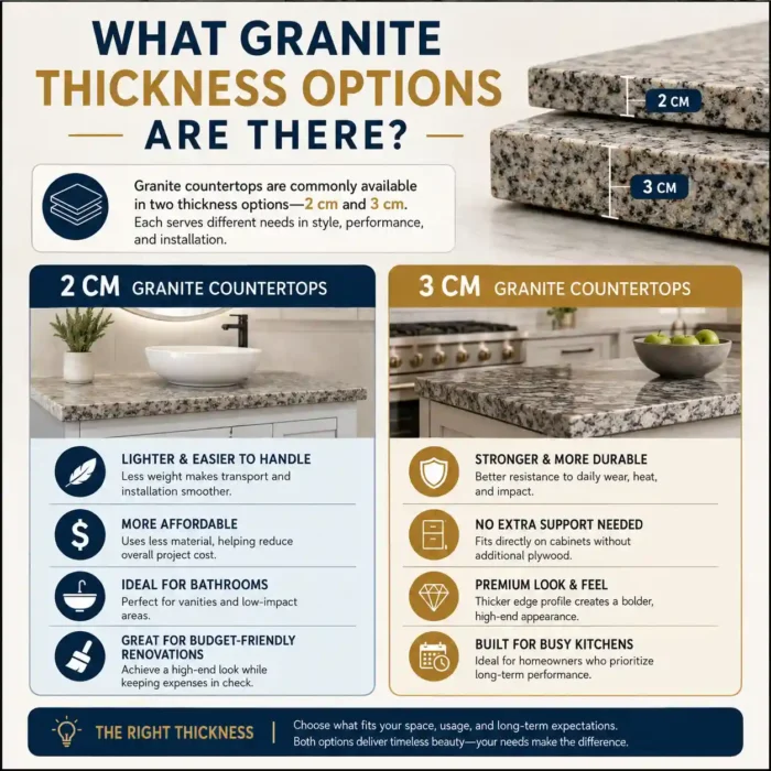What Granite Thickness Options Are There?