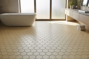 Bathrooms with Hexagon Tile Floors