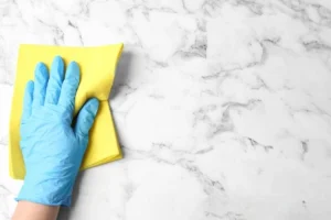 how to get scratches out of marble