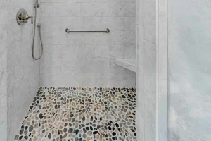 how to clean pebble shower floor